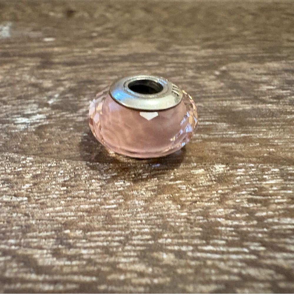 Pandora Pink Faceted Charm Bead